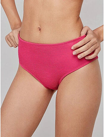 Braga bikini alta talla única en tejido texturizado