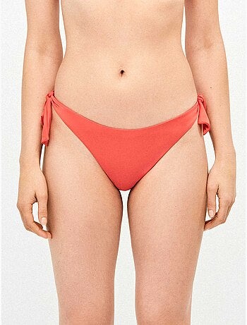 Braga bikini brasileña ajustable en laterales con lazo