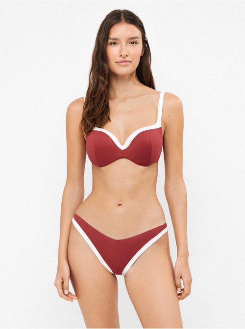 Braga bikini brasileña bicolor con vivos a contraste - Kiabi Braga bikini brasileña bicolor con vivos a contraste - Kiabi