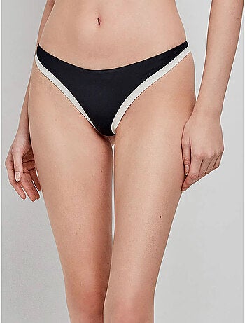 Braga bikini brasileña bicolor con vivos a contraste