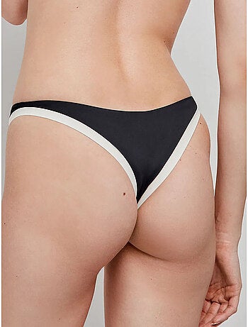 Braga bikini brasileña bicolor con vivos a contraste