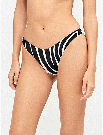 Braga bikini brasileña corte en v animal print cebra