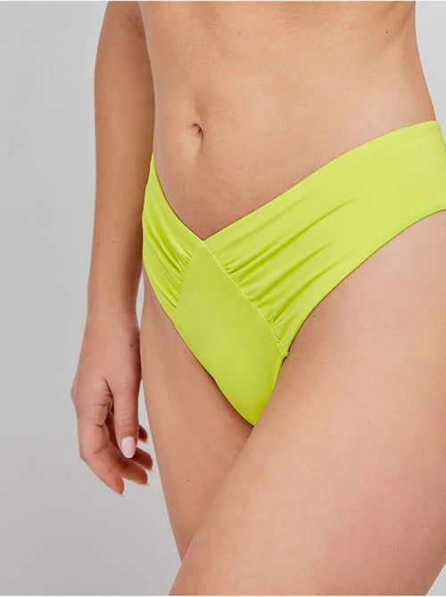 Braga bikini brasileña corte en v con fruncidos en laterales - Kiabi Braga bikini brasileña corte en v con fruncidos en laterales - Kiabi