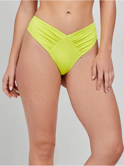 Braga bikini brasileña corte en v con fruncidos en laterales - Kiabi Braga bikini brasileña corte en v con fruncidos en laterales - Kiabi