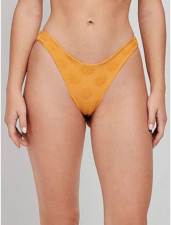Braga bikini brasileña corte en v en tejido con estructura soles