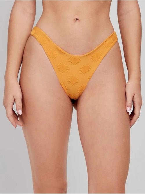 Braga bikini brasileña corte en v en tejido con estructura soles - Kiabi Braga bikini brasileña corte en v en tejido con estructura soles - Kiabi