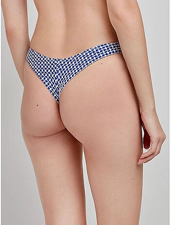 Braga bikini brasileña corte en v, en tejido de estructura
