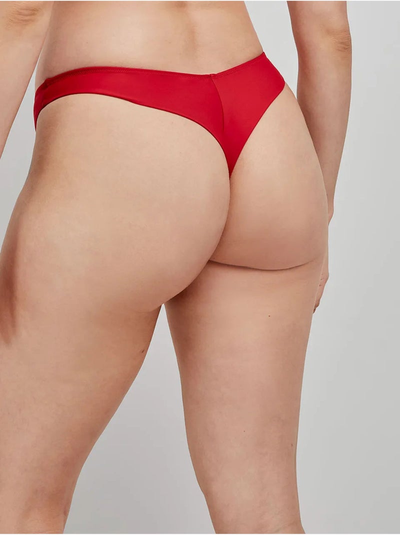 Braga bikini brasileña corte en v, mix and match para combinar Rojo - Kiabi