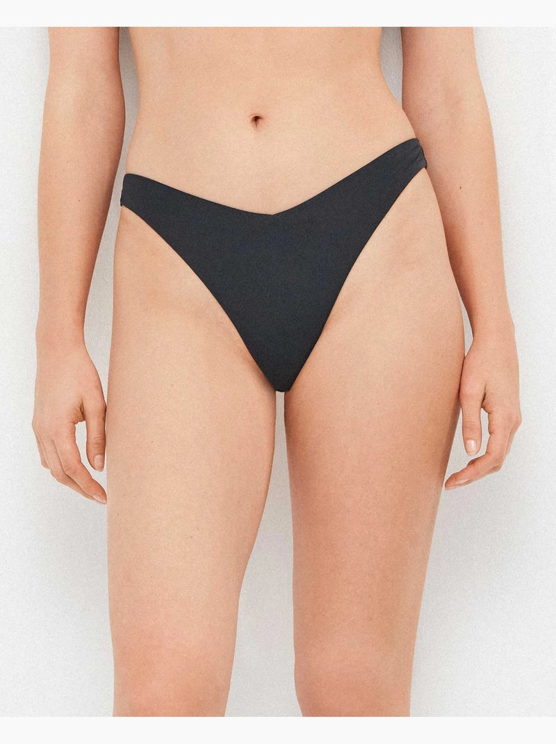 Braga bikini brasileña corte en v Negro - Kiabi