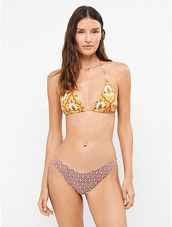 Braga bikini brasileña corte en v reversible