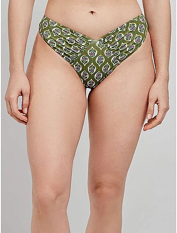 Braga bikini brasileña corte en v y estampado floral