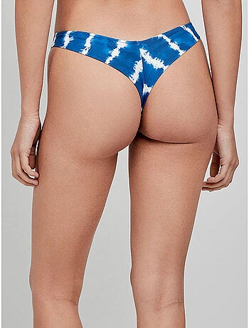 Braga bikini brasileña corte en v y estampado tie-dye