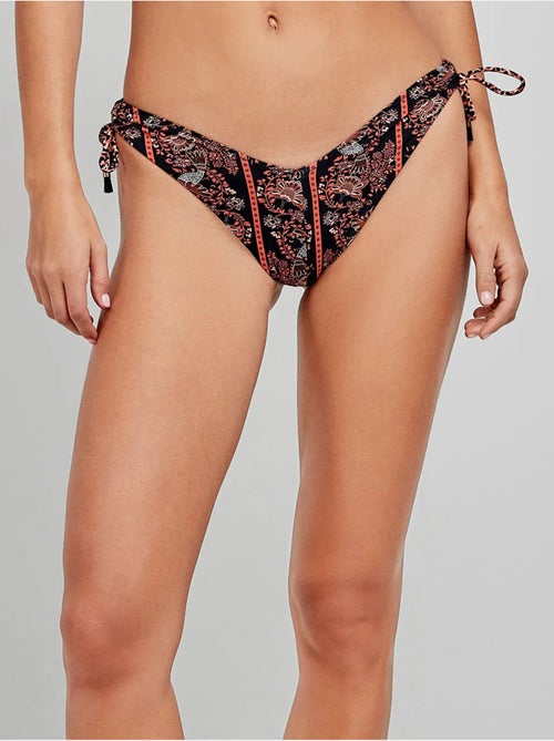 Braga bikini brasileña estampada, ajustable y con corte en v - Kiabi Braga bikini brasileña estampada, ajustable y con corte en v - Kiabi