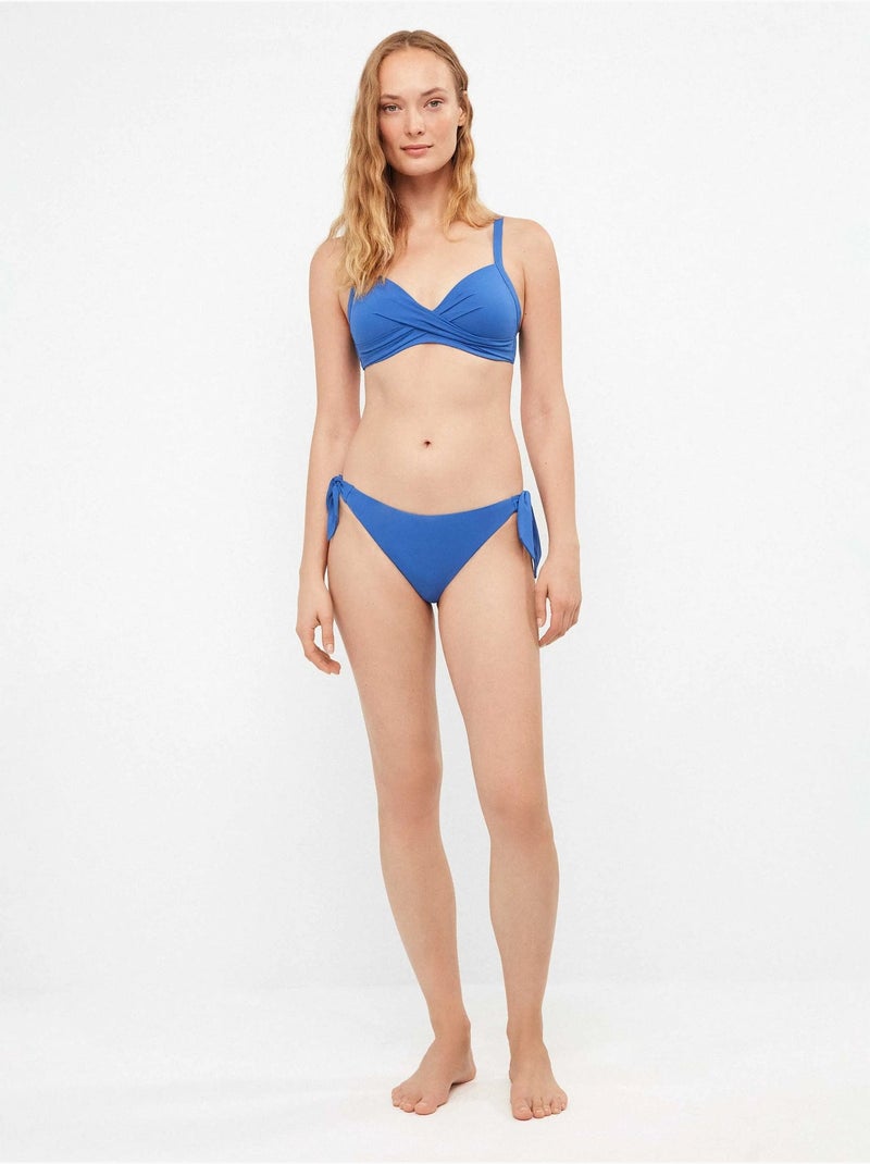 Braga bikini clásica ajustable en laterales Azul - Kiabi