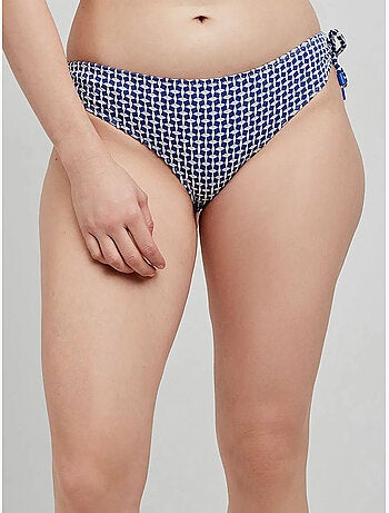 Braga bikini clásica ajustable en laterales en tejido de estructura