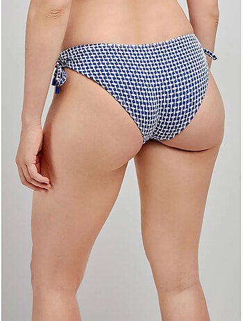 Braga bikini clásica ajustable en laterales en tejido de estructura
