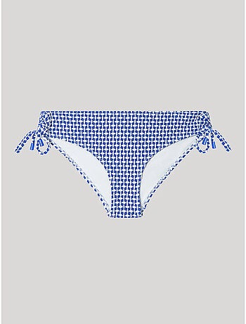 Braga bikini clásica ajustable en laterales en tejido de estructura