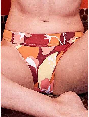 Braga bikini clásica con banda en cintura estampado geómetrico