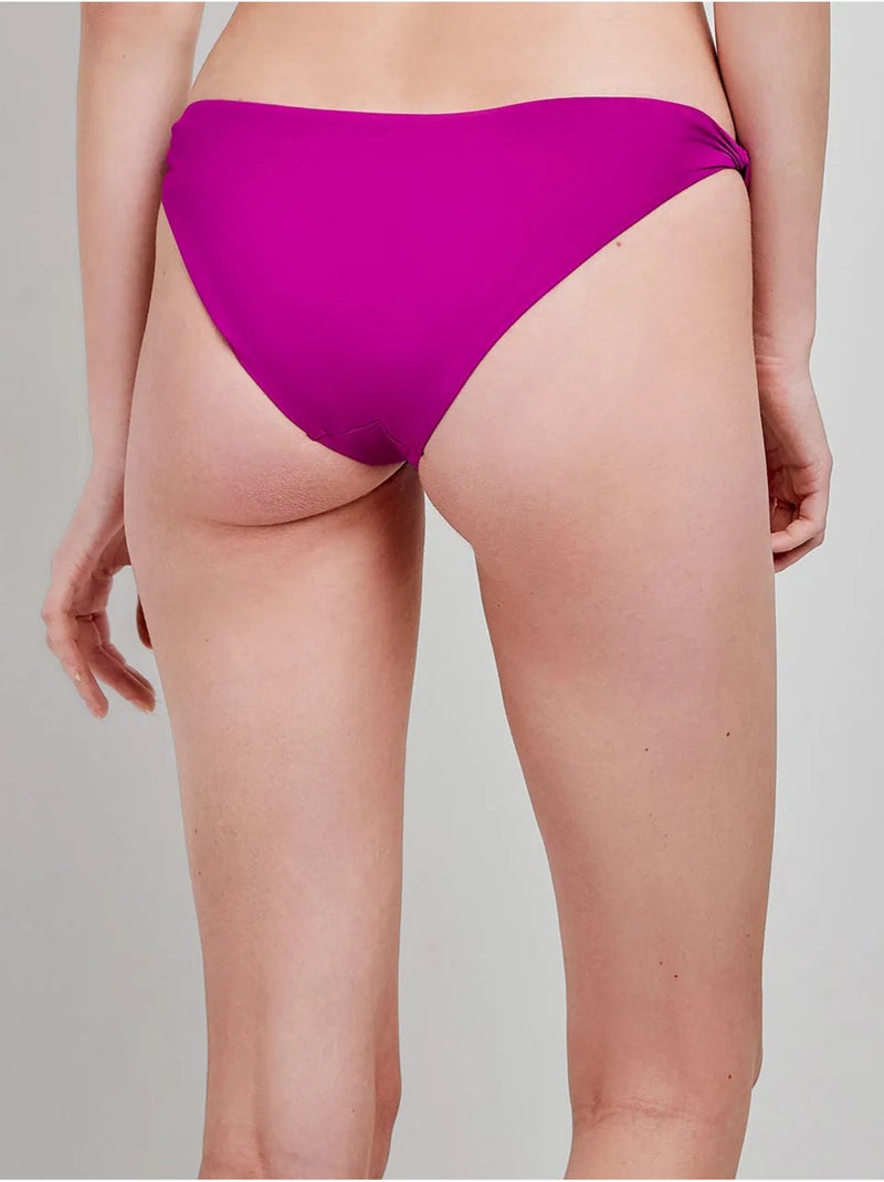 Braga bikini clásica con cruce de tejido en laterales Magenta - Kiabi