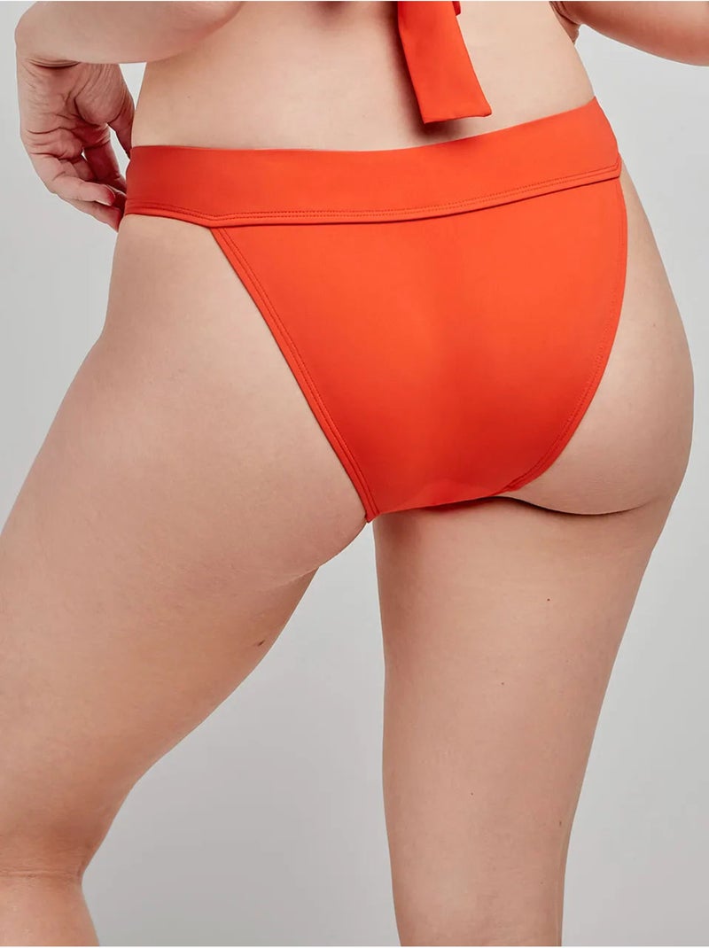 Braga bikini clásica con detalle de v en laterales Naranja - Kiabi