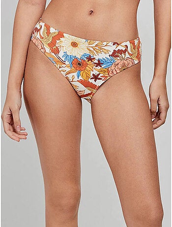Braga bikini clásica con estampado floral retro
