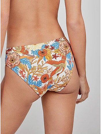 Braga bikini clásica con estampado floral retro
