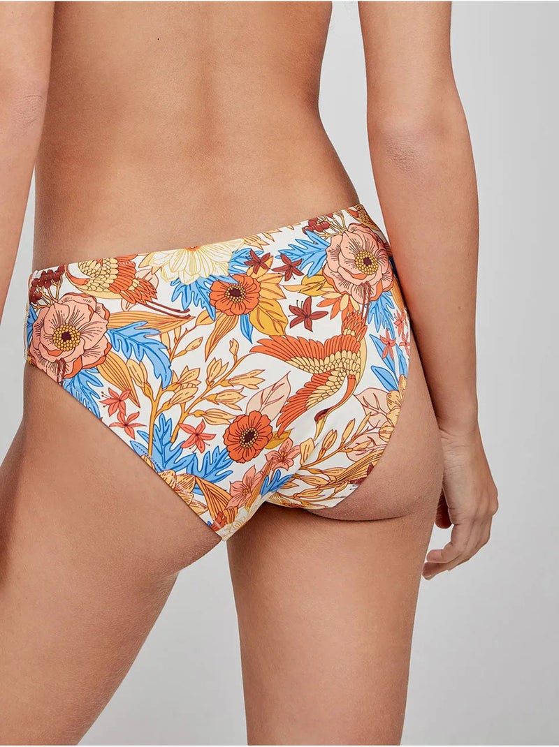 Braga bikini clásica con estampado floral retro Multicolor - Kiabi