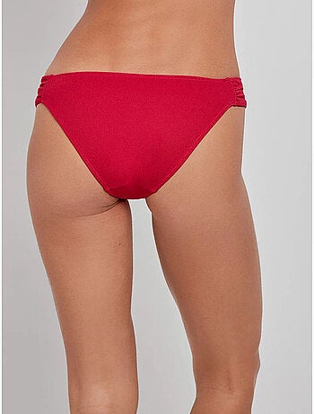 Braga bikini clásica con frunces laterales en tejido de estructura