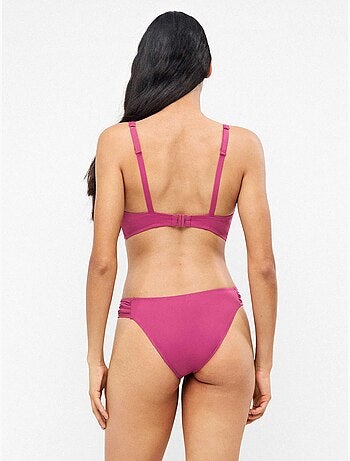Braga bikini clásica con frunces laterales