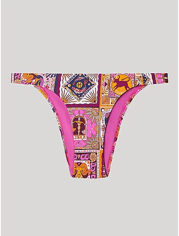 Braga bikini clásica con refuerzo interior y estampado del zodíaco