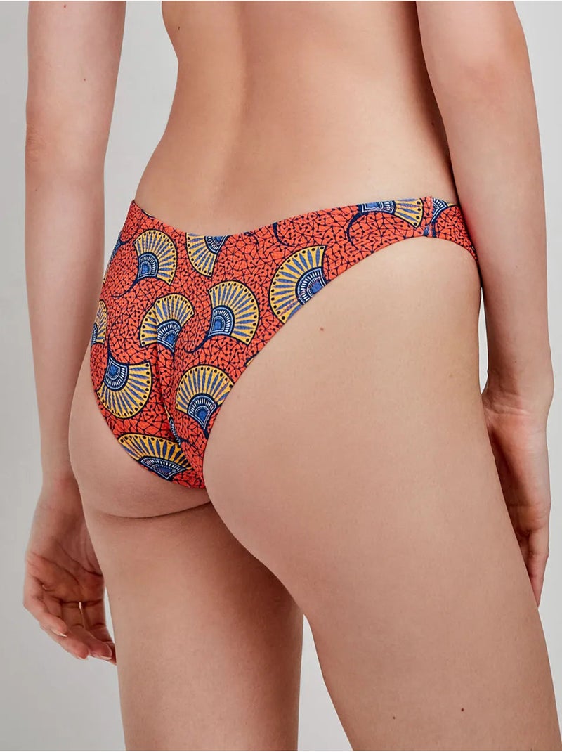 Braga bikini clásica corte en v, en tejido estampado Multicolor - Kiabi