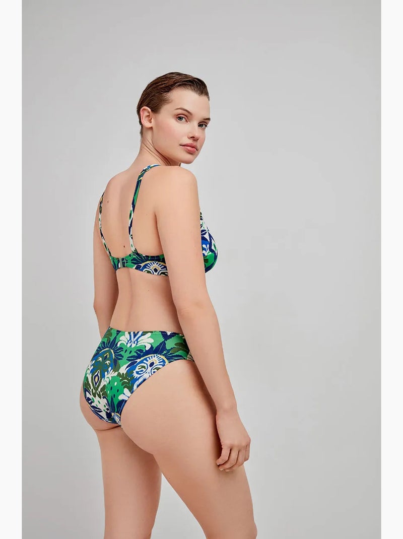 Braga bikini clásica de cintura alta con estampado tribal Multicolor - Kiabi