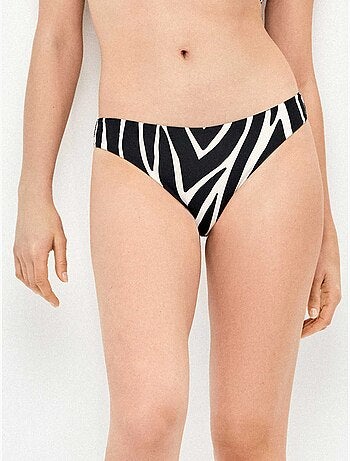 Braga bikini clásica en animal print cebra