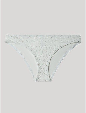 Braga bikini clásica en tejido con troquelado geométrico