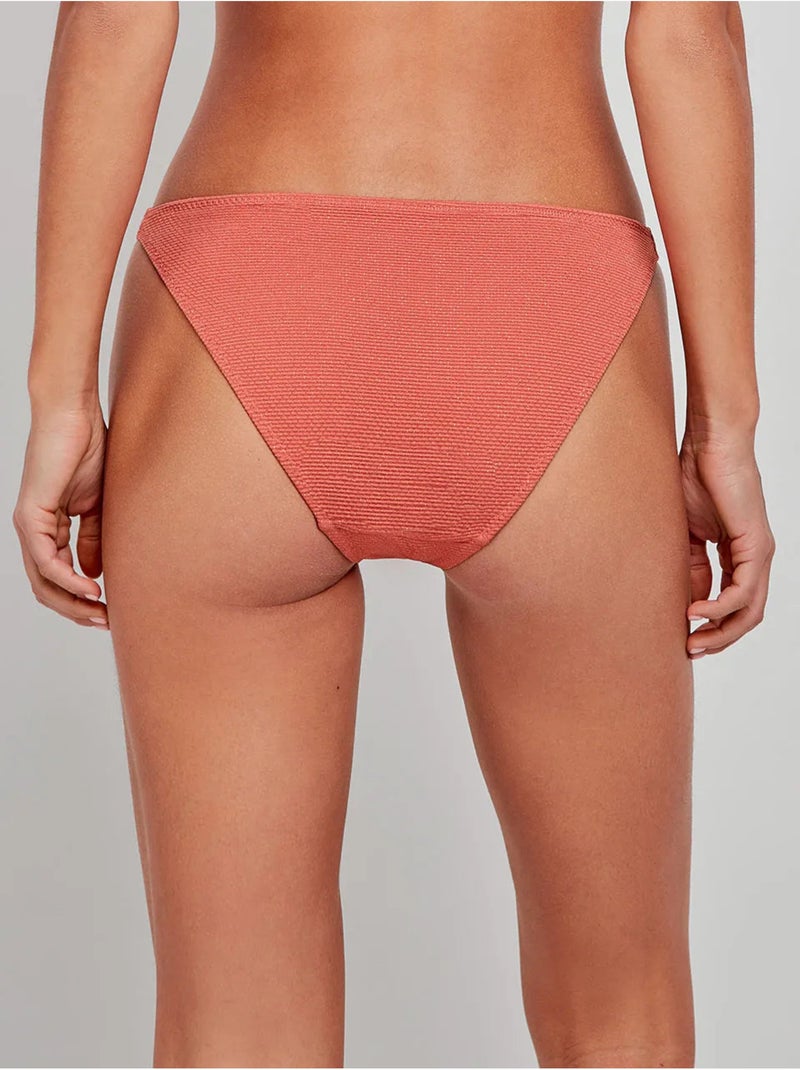 Braga bikini clásica en tejido de piqué Terracota - Kiabi