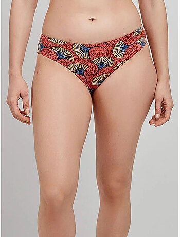 Braga bikini clásica en tejido estampado tribal