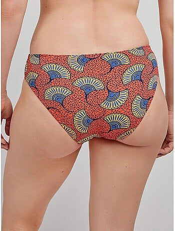 Braga bikini clásica en tejido estampado tribal