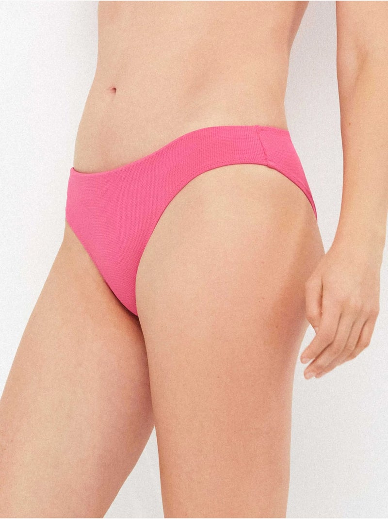 Braga bikini clásica en tejido piqué Rosa - Kiabi