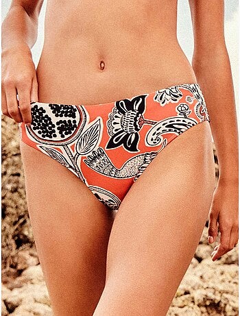 Braga bikini clásica estampada con costuras invisibles