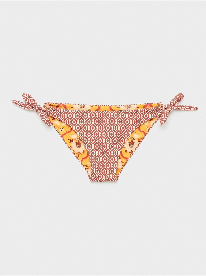 Braga bikini clásica reversible ajustanle en laterales estampada Multicolor - Kiabi