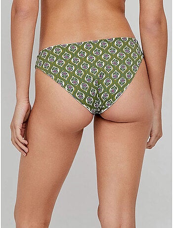 Braga bikini clásica reversible con combinación de estampados