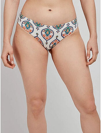 Braga bikini clásica reversible con estampado arabesco