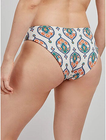 Braga bikini clásica reversible con estampado arabesco