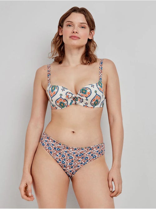 Braga bikini clásica reversible con estampado arabesco - Kiabi Braga bikini clásica reversible con estampado arabesco - Kiabi