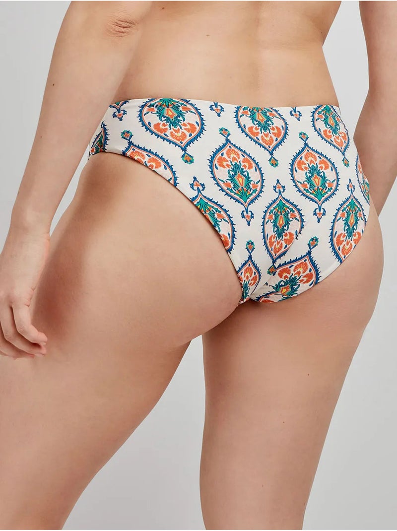 Braga bikini clásica reversible con estampado arabesco Multicolor - Kiabi