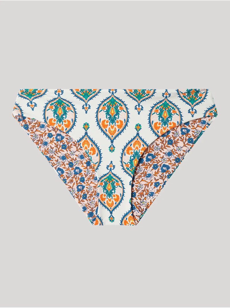 Braga bikini clásica reversible con estampado arabesco Multicolor - Kiabi