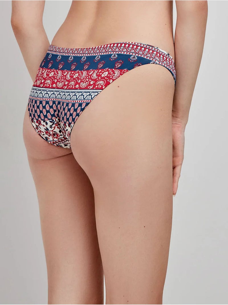 Braga bikini clásica reversible con estampado étnico Multicolor - Kiabi