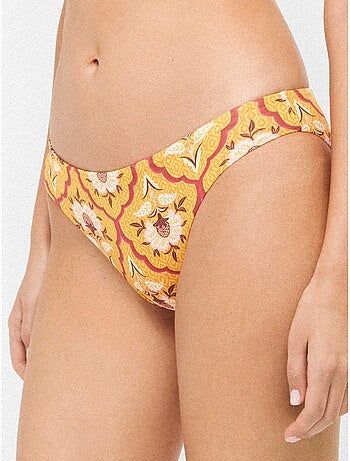 Braga bikini clásica reversible en tejido estampado