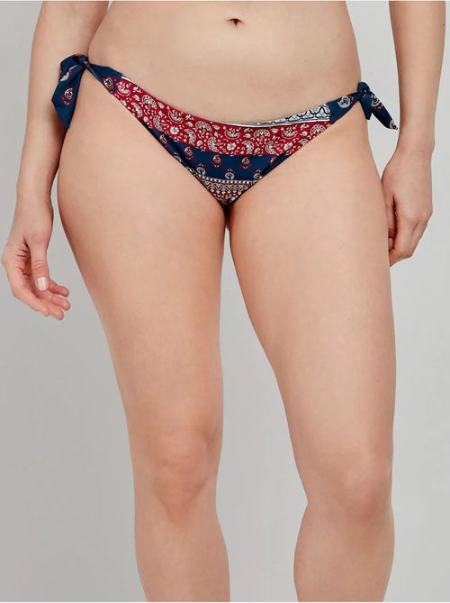 Braga bikini clásica reversible y ajustable con estampado étnico - Kiabi Braga bikini clásica reversible y ajustable con estampado étnico - Kiabi