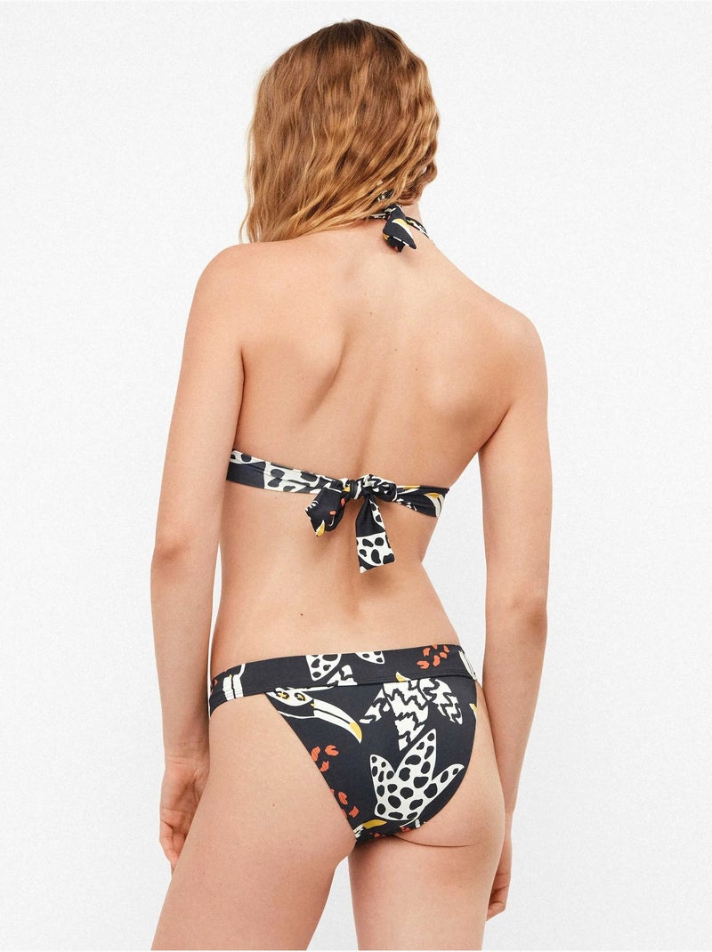 Braga bikini con detalle en cintura estampado tropical Multicolor - Kiabi